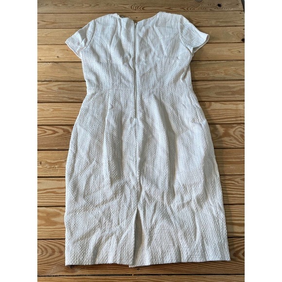 NWT DE Collection Frayed Edge Dress Size Large Women’s Egret MSRP $49.99 - Picture 2 of 7